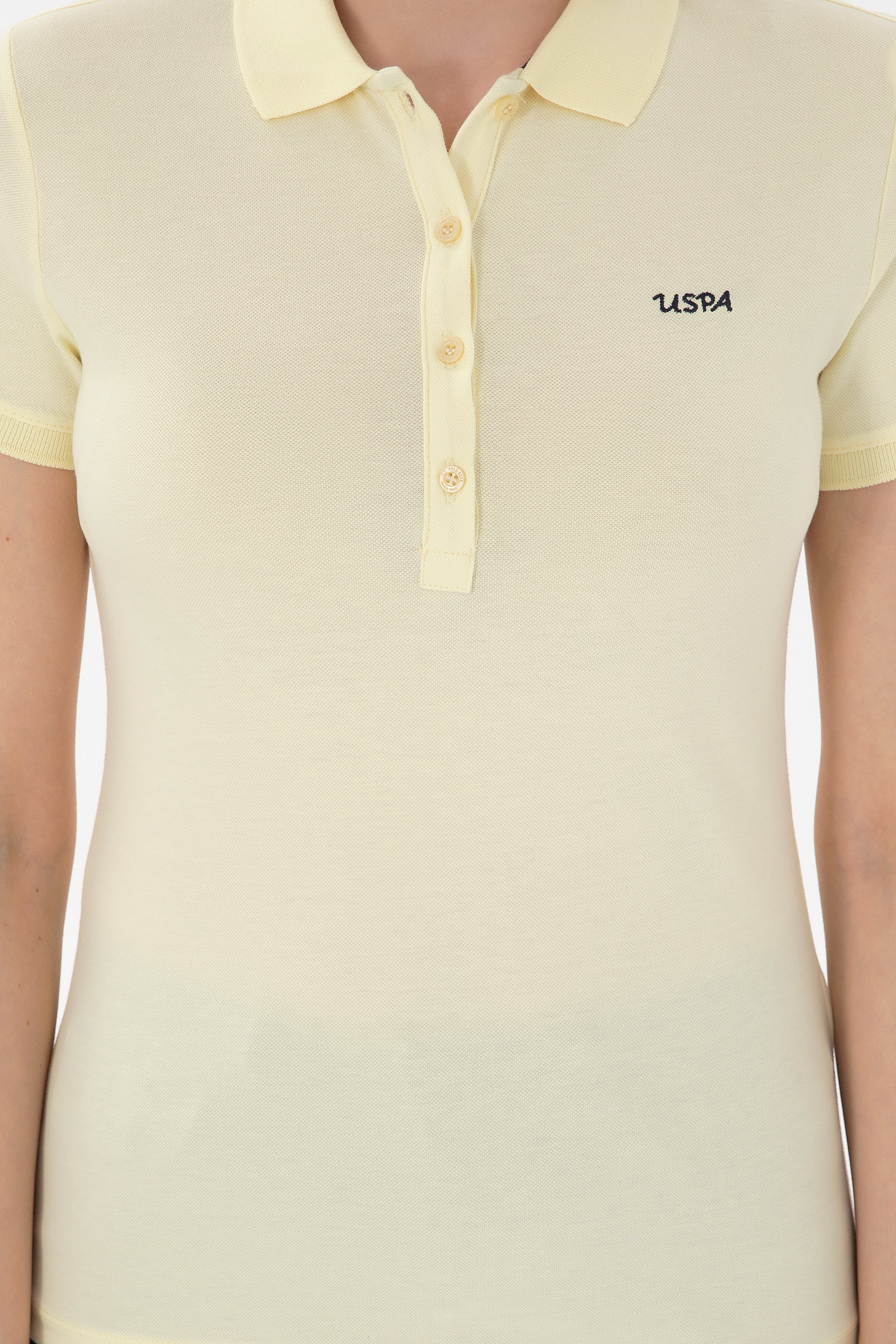 Kadın Limon Basic Polo Yaka Tişört - Image 6