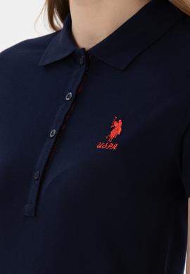 Kadın Lacivert Basic Polo Yaka Tişört - 50300896066