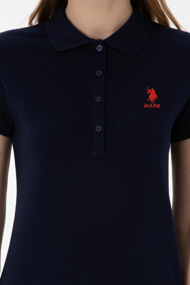 Kadın Lacivert Basic Polo Yaka Tişört - 50300896066
