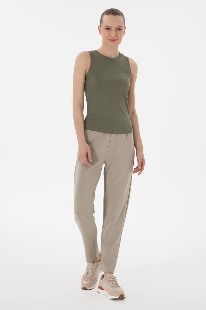 Kadın Açık Haki Modal Karışımlı Eşofman Altı