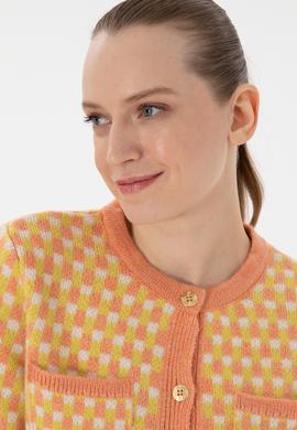 Kadın Somon Triko Hırka - 50293038015