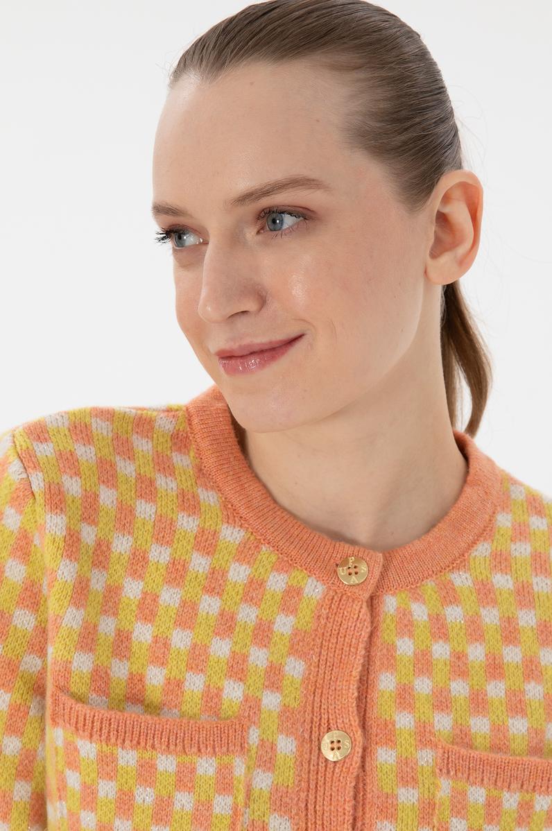 Kadın Somon Triko Hırka