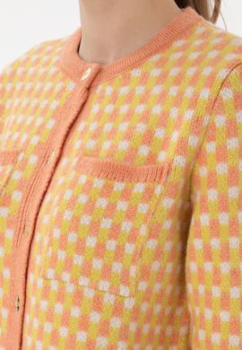 Kadın Somon Triko Hırka - 50293038015