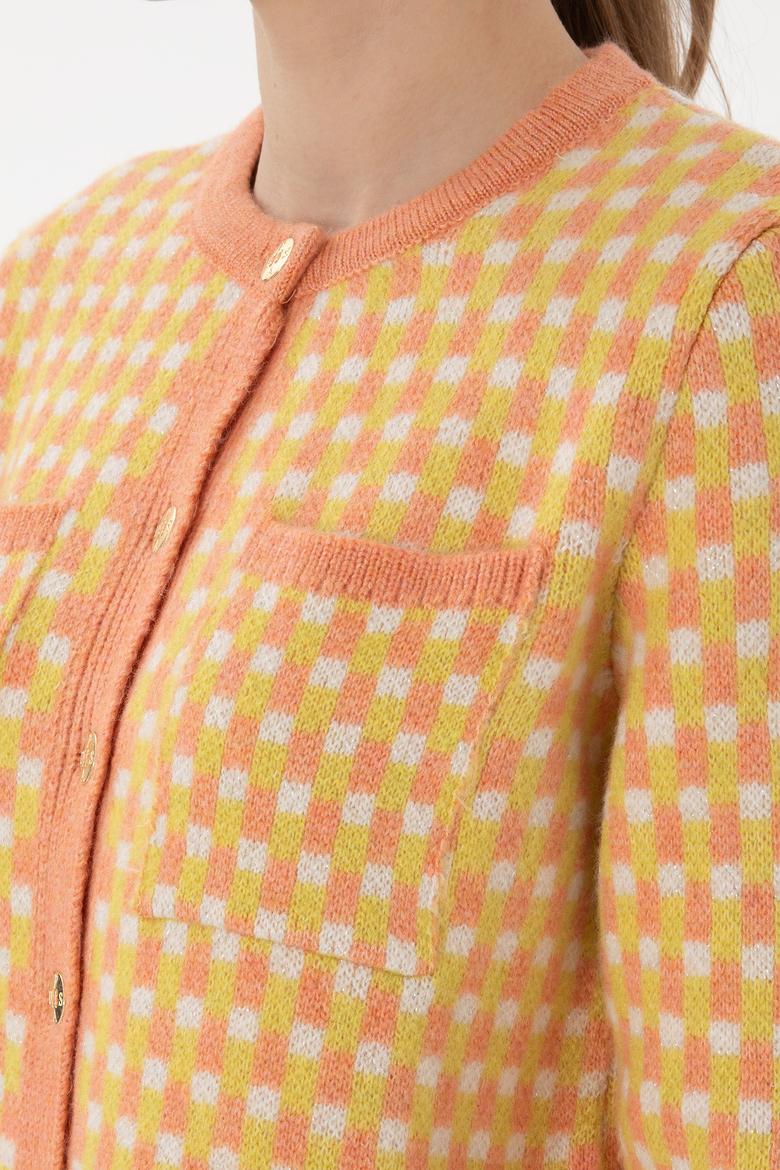 Kadın Somon Triko Hırka - 50293038015