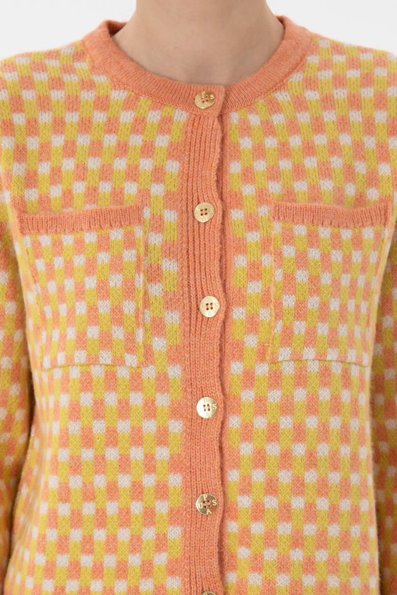 Kadın Somon Triko Hırka - 50293038015