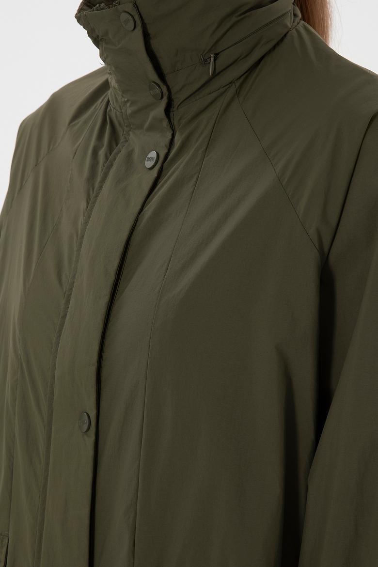 Kadın Koyu Haki Trençkot - 50299143003