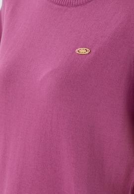 Kadın Fuşya Bisiklet Yaka Triko Tişört - 50306460003