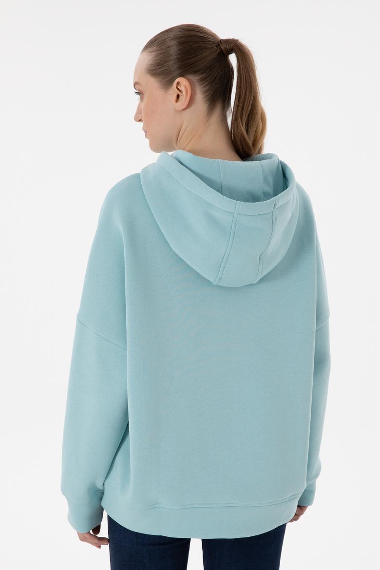 Kadın Su Yeşili Sweatshirt - 50292370042