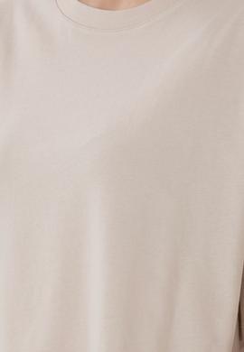 Kadın Taş Oversize Bisiklet Yaka Tişört - 50305810020