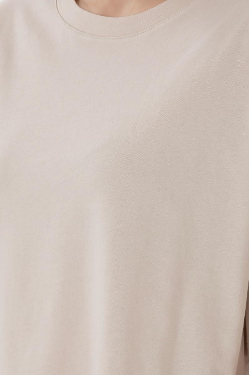 Kadın Taş Oversize Bisiklet Yaka Tişört