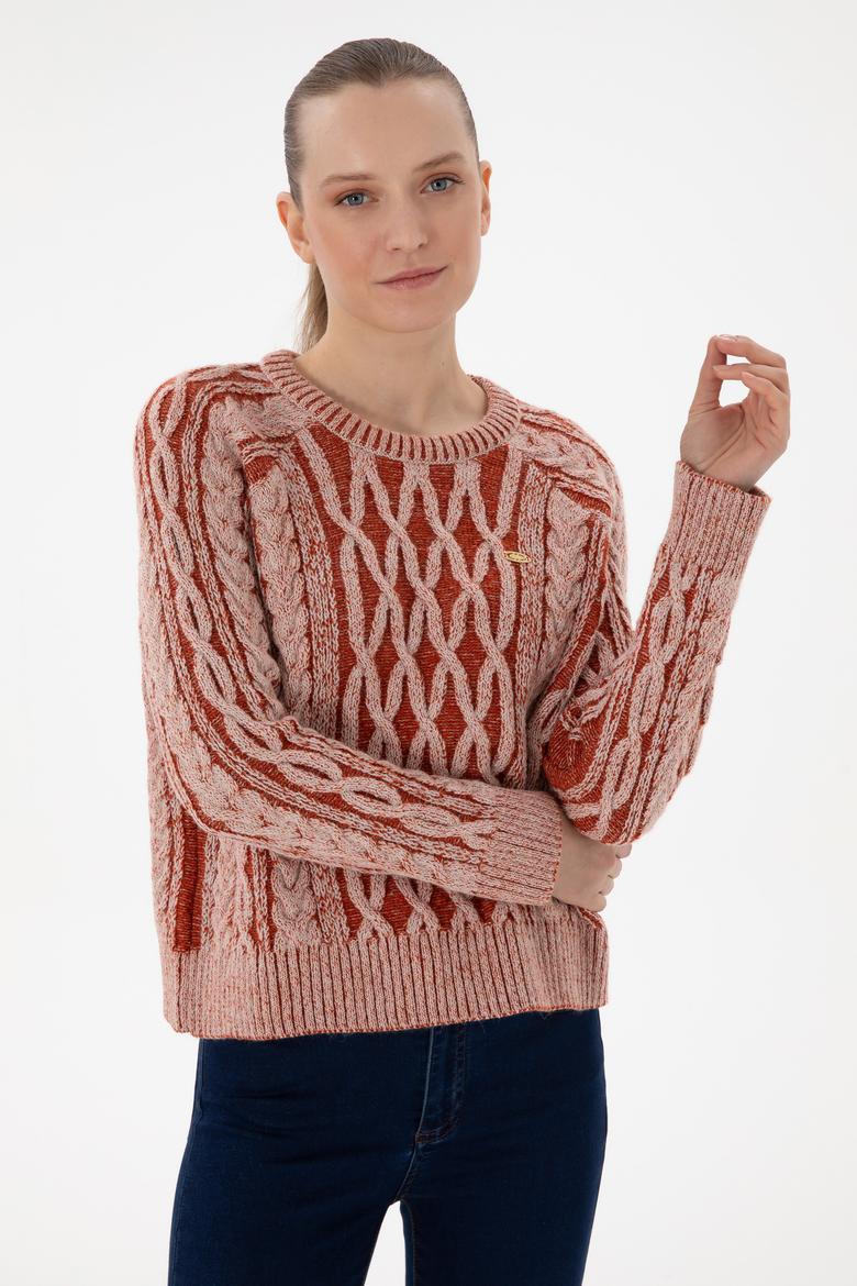 Kadın Krem Bisiklet Yaka Kazak - 50293048014