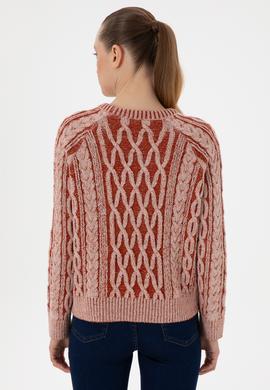 Kadın Krem Bisiklet Yaka Kazak - 50293048014