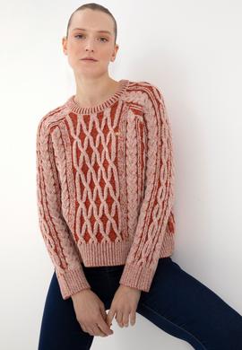 Kadın Krem Bisiklet Yaka Kazak - 50293048014