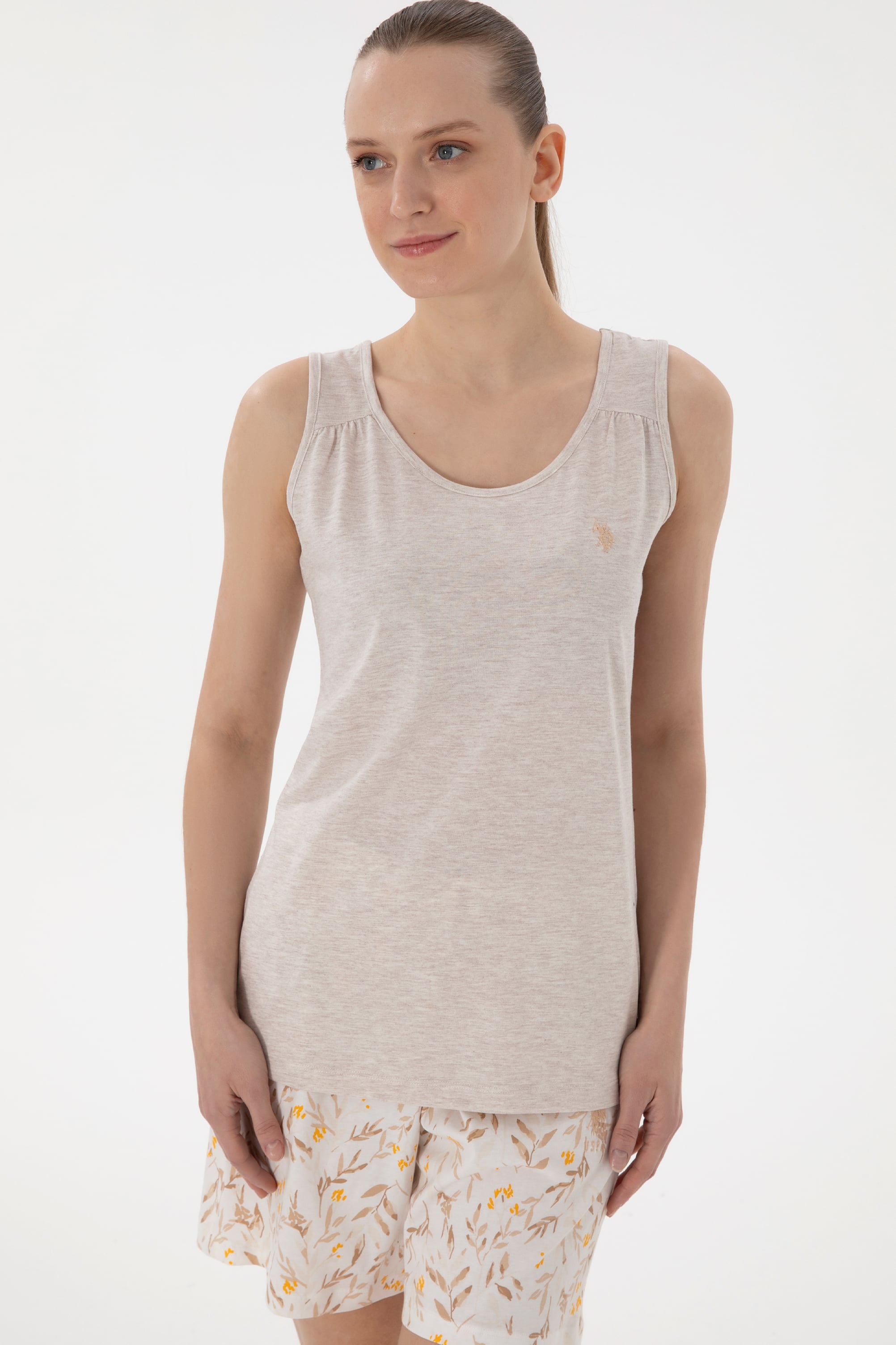 Kadın Bej Pijama Takımı - Image 3
