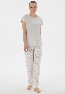 Kadın Ekru Pijama Takımı - 50312907004