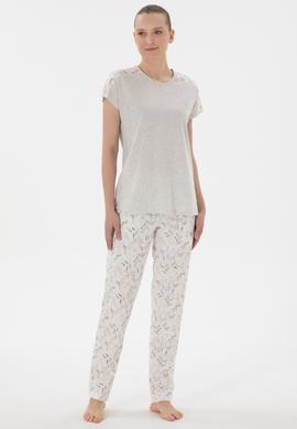 Kadın Ekru Pijama Takımı - 50312907004