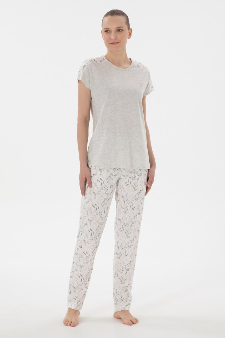 Kadın Ekru Pijama Takımı