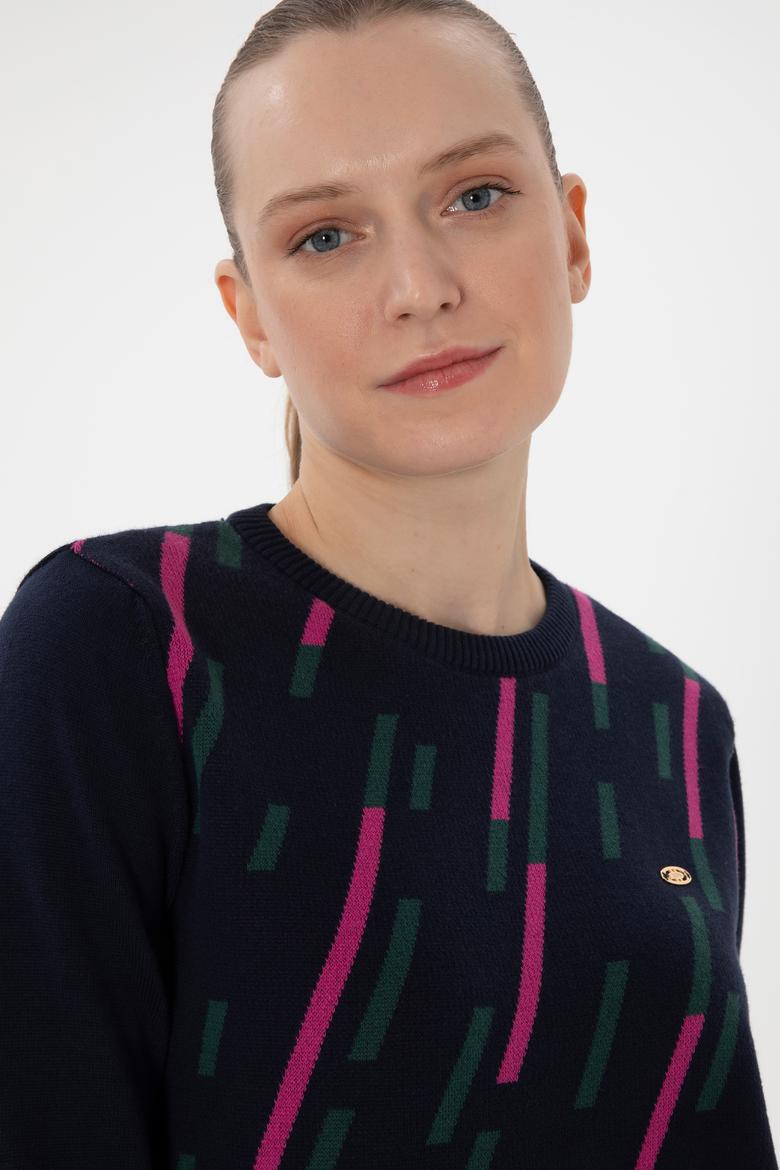 Kadın Lacivert Kazak - 50296927014