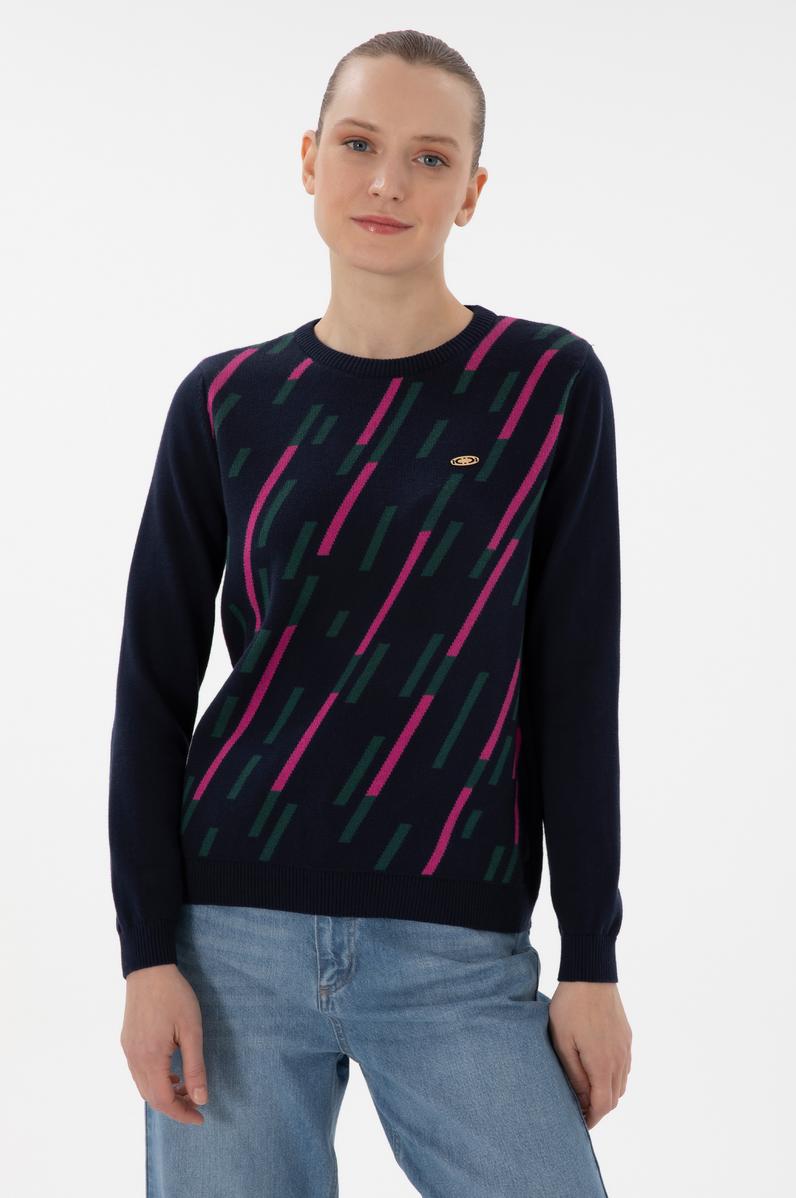 Kadın Lacivert Kazak