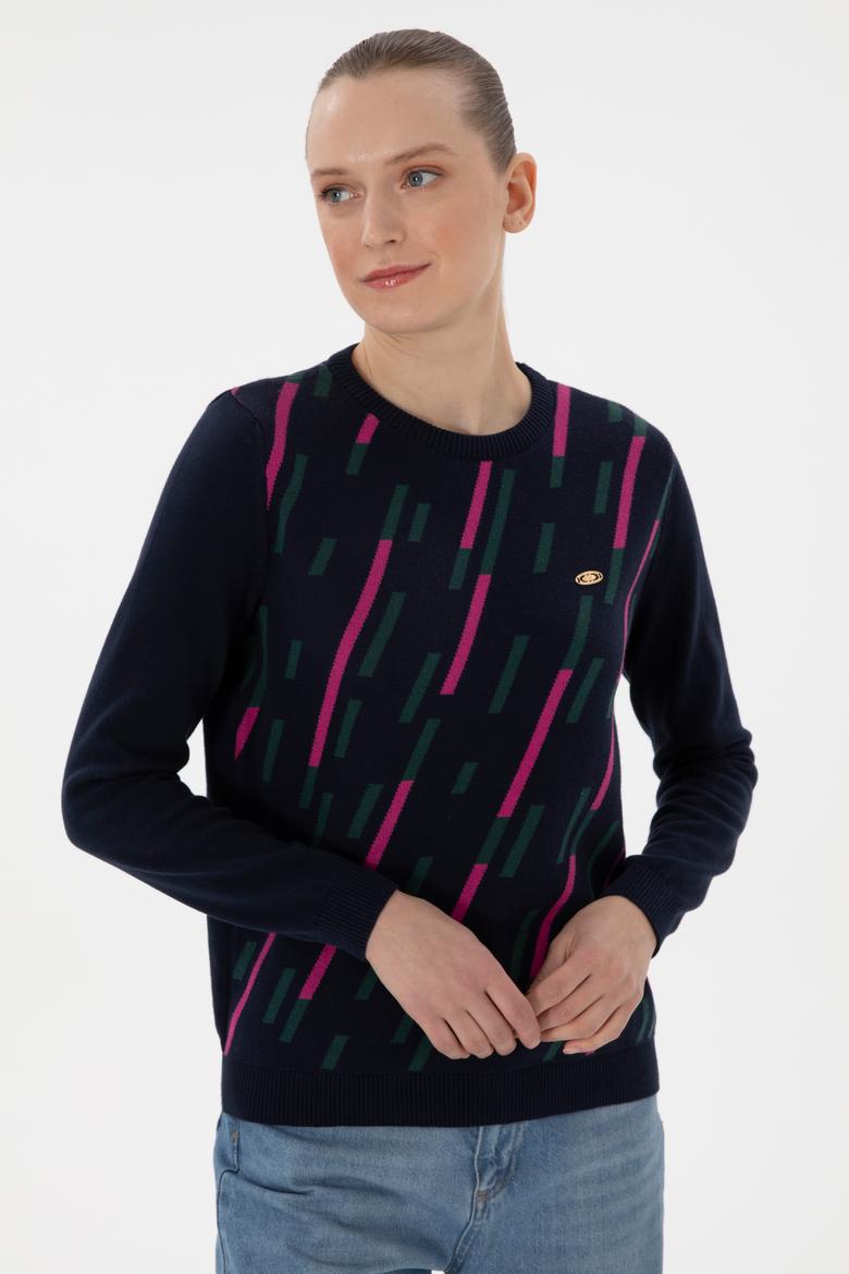 Kadın Lacivert Kazak - 50296927014