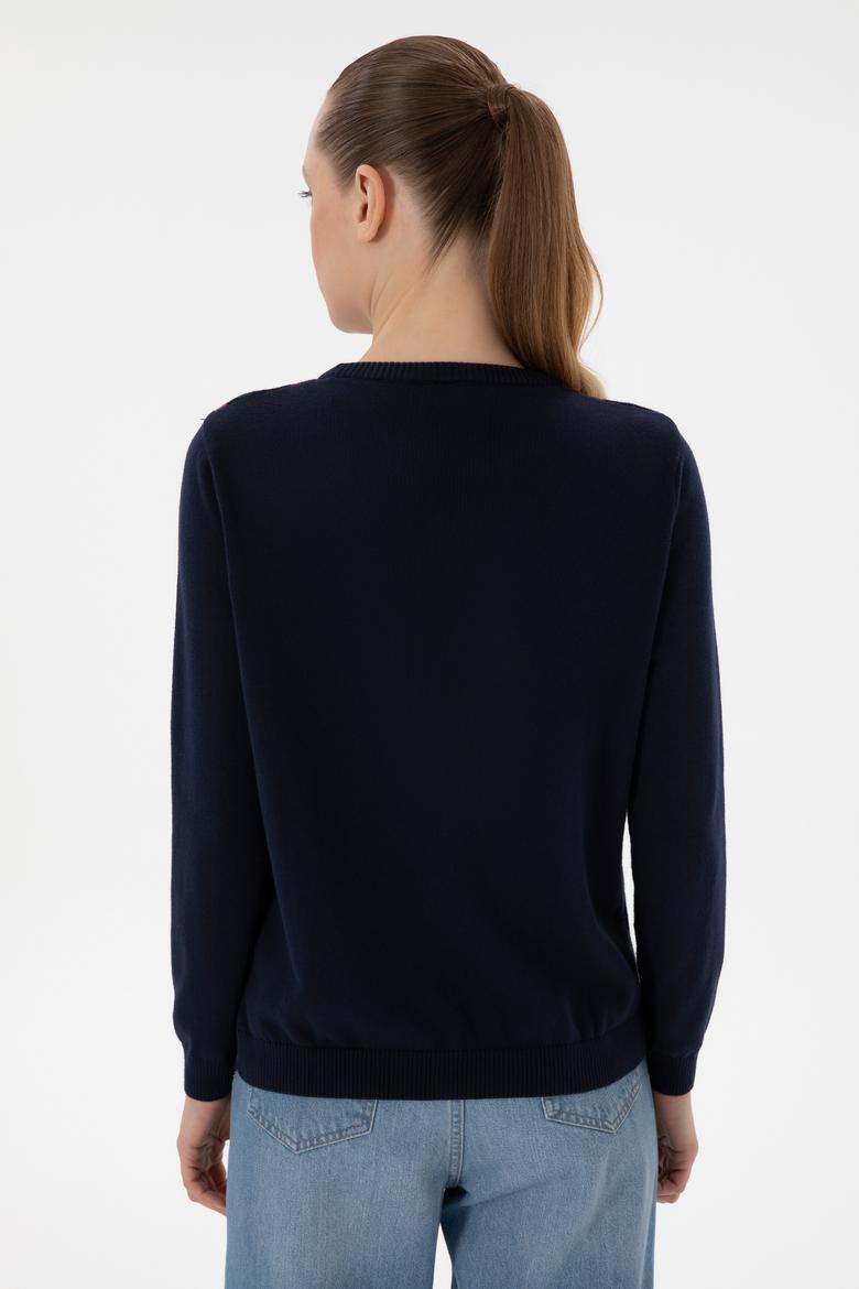 Kadın Lacivert Kazak - 50296927014