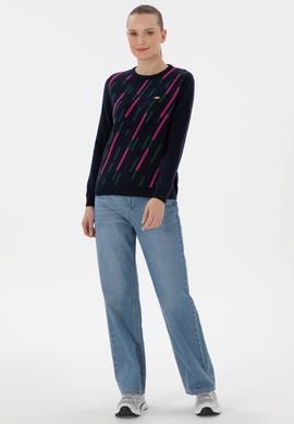 Kadın Lacivert Kazak - 50296927014