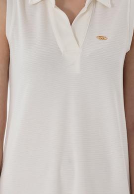 Kadın Krem Polo Yaka Midi Boy Örme Elbise - 50300674009