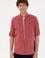 Erkek Vişne Keten Görünümlü Gömlek