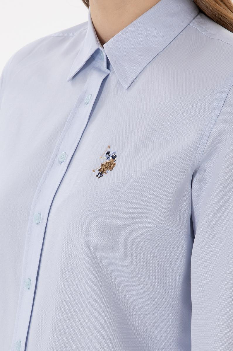 Kadın Açık Mavi Uzun Kollu Basic Gömlek