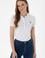 Kadın Beyaz Basic Polo Yaka Tişört