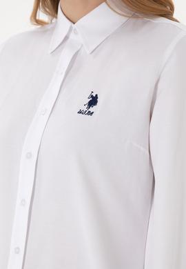 Kadın Beyaz Uzun Kollu Basic Gömlek - 50298095003