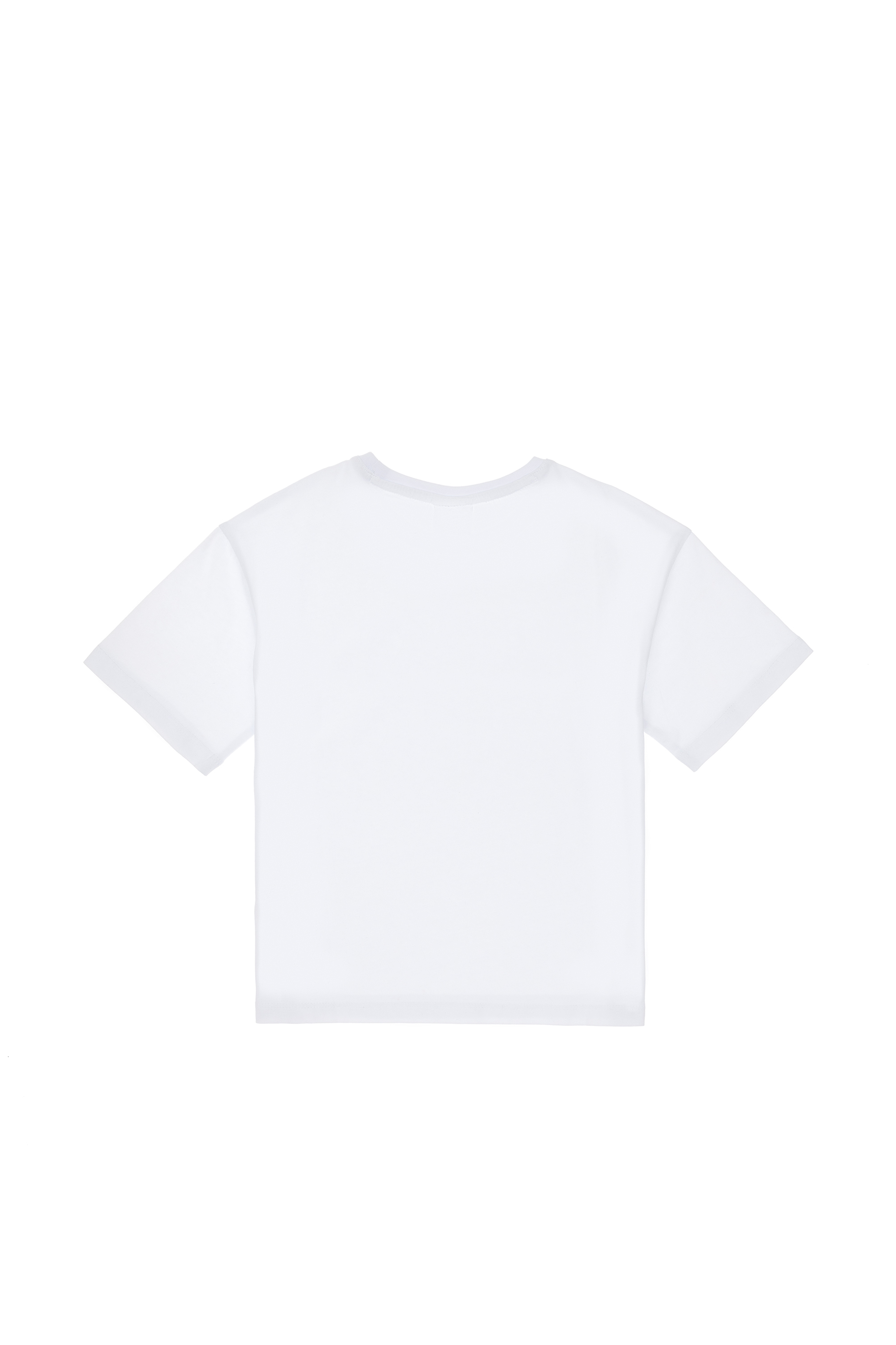 Erkek Çocuk Beyaz Comfort Basic Bisiklet Yaka Tişört - Image 6