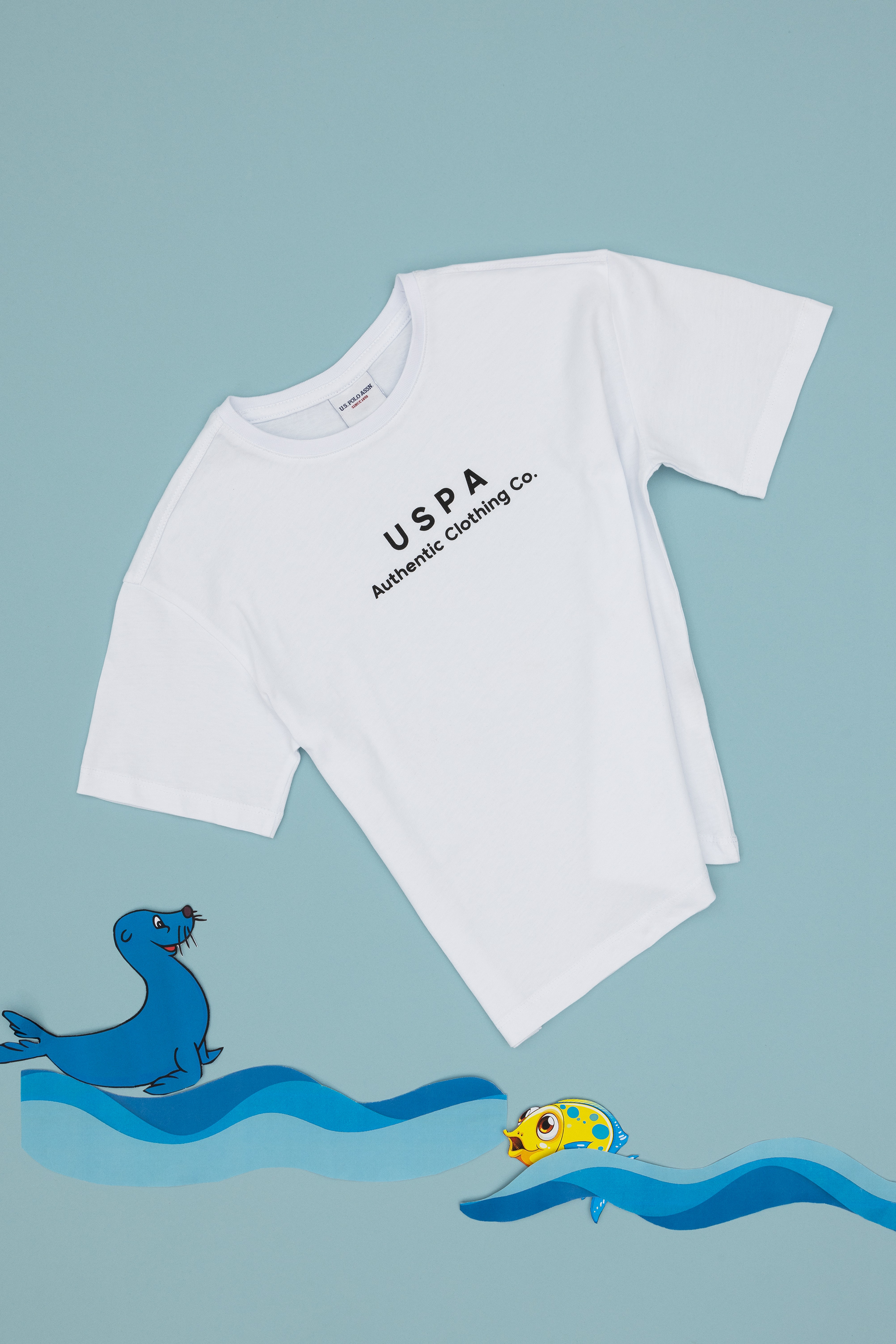 Erkek Çocuk Beyaz Comfort Basic Bisiklet Yaka Tişört - Image 4