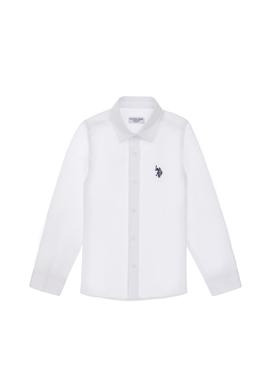 Kız Çocuk Beyaz Uzun Kollu Basic Gömlek - 50306588010