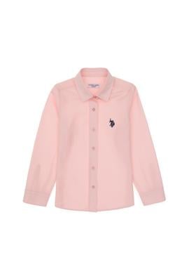 Kız Çocuk Açık Pembe Uzun Kollu Basic Gömlek - 50306588021