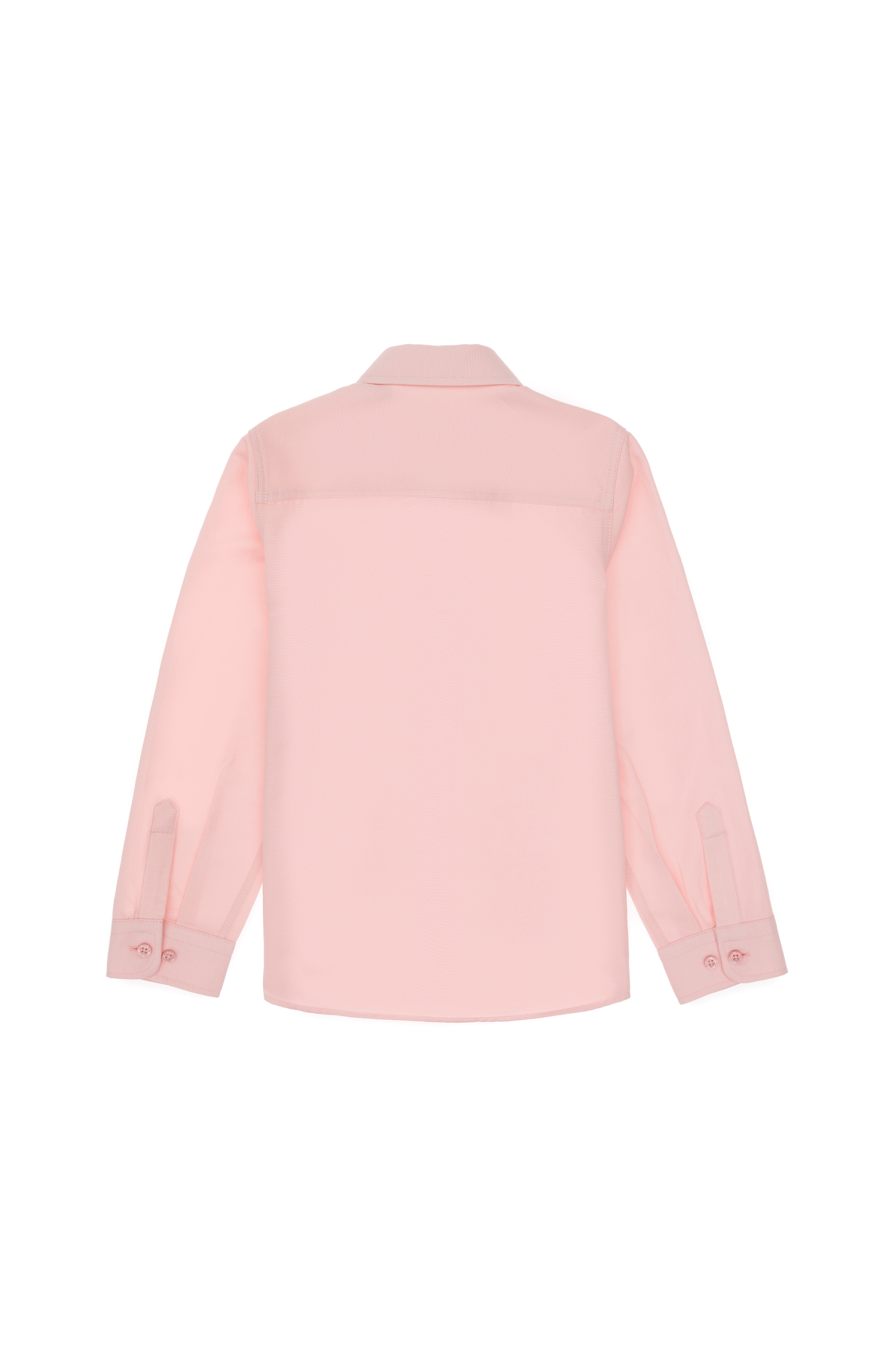 Kız Çocuk Açık Pembe Uzun Kollu Basic Gömlek