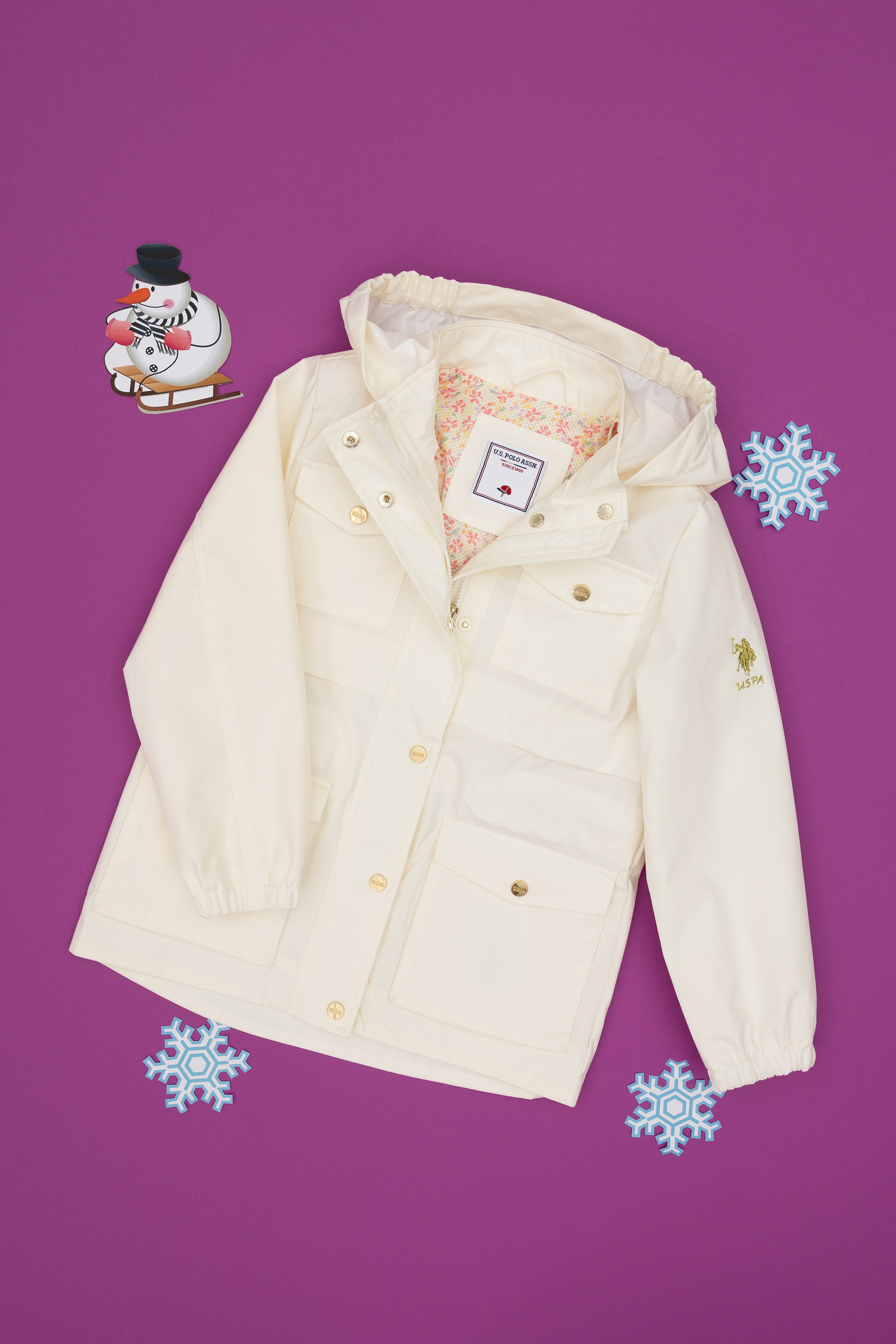 Kız Çocuk Krem Yağmurluk | 50301559005 - U.S.Polo Assn.