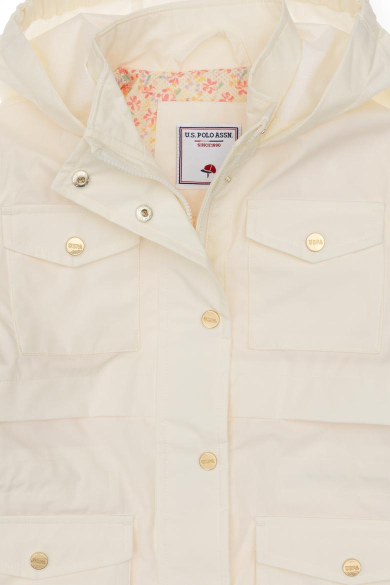 Kız Çocuk Krem Yağmurluk - 50301559006