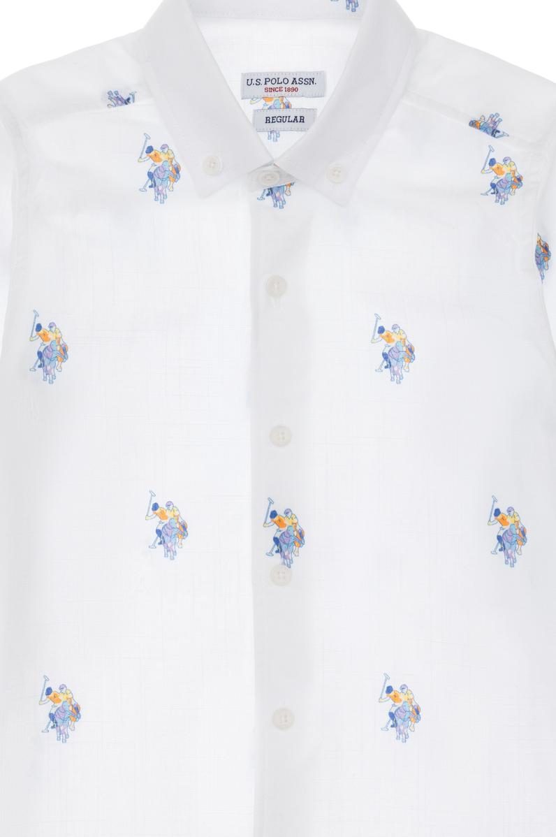 Erkek Çocuk Beyaz Uzun Kollu Gömlek