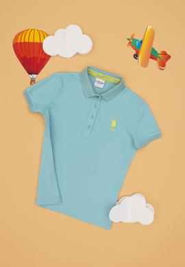 Kız Çocuk Su Yeşili Basic Tişört - 50283286111