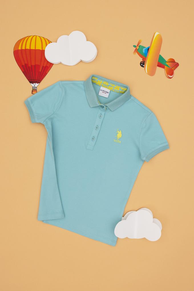 Kız Çocuk Su Yeşili Basic Tişört