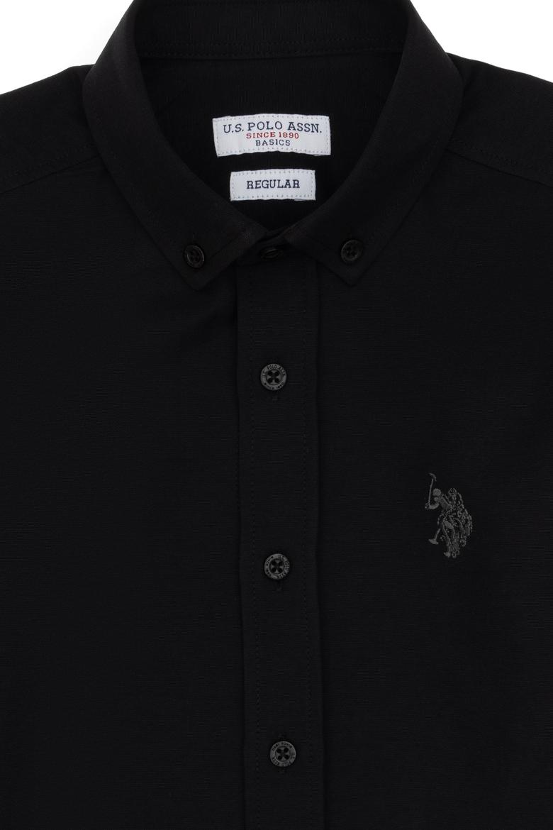 Erkek Çocuk Siyah Uzun Kollu Basic Gömlek - 50306584013