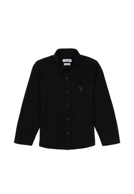 Erkek Çocuk Siyah Uzun Kollu Basic Gömlek - 50306584013