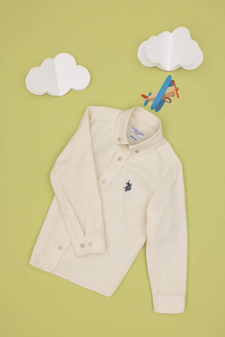 Erkek Çocuk Taş Uzun Kollu Basic Gömlek - 50306584037