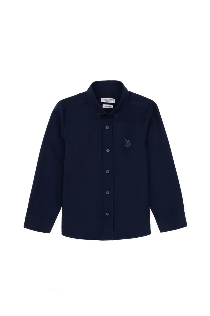 Erkek Çocuk Lacivert Uzun Kollu Basic Gömlek