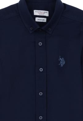 Erkek Çocuk Lacivert Uzun Kollu Basic Gömlek - 50306584062