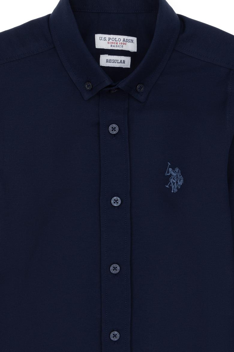 Erkek Çocuk Lacivert Uzun Kollu Basic Gömlek - 50306584062