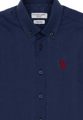 Erkek Çocuk Lacivert Uzun Kollu Basic Gömlek - 50306583021