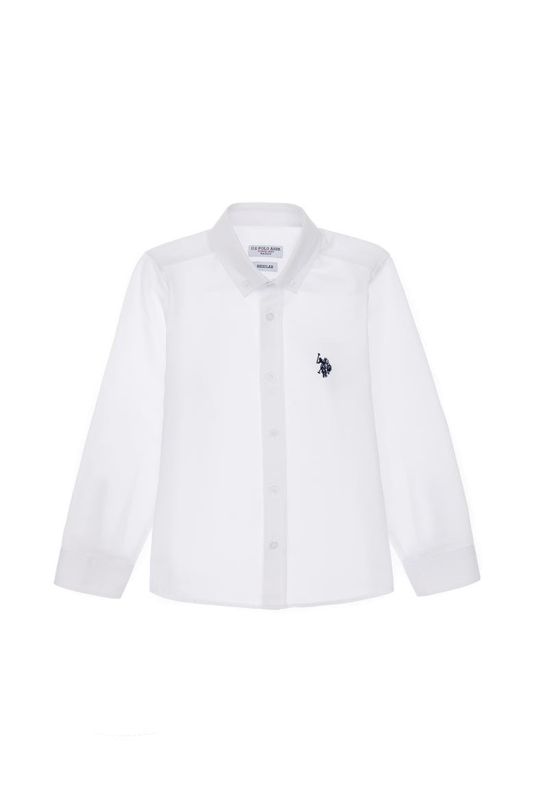 Erkek Çocuk Beyaz Uzun Kollu Basic Gömlek - 50306584002