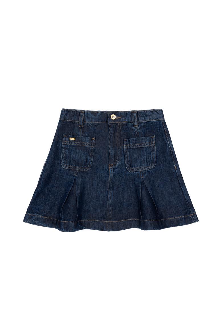 Kız Çocuk Koyu Mavi Jean Etek - 50304244007